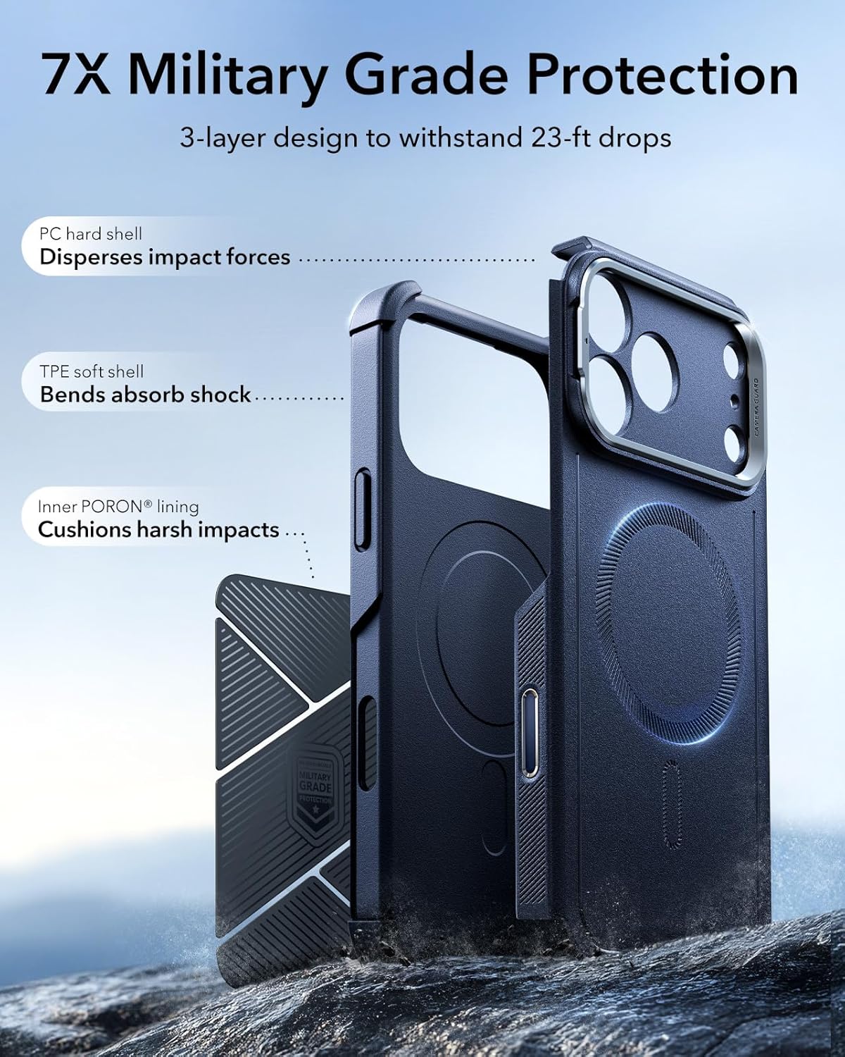 Thumbnail 3 de ESR iPhone 17 Pro Max Case 7X drop protection