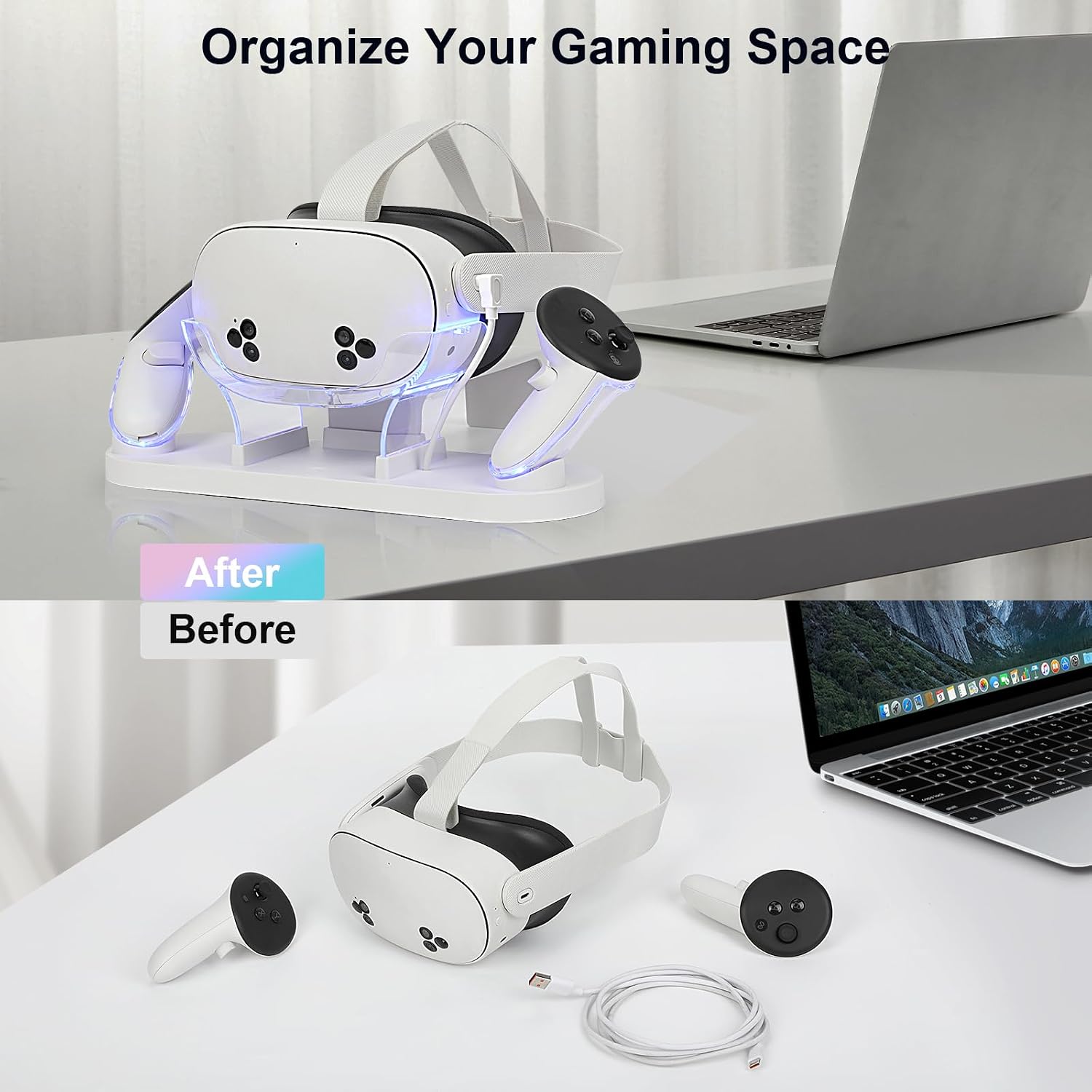 Detalle 2 de Charging Dock for Meta Quest 3S USB-C fast charge