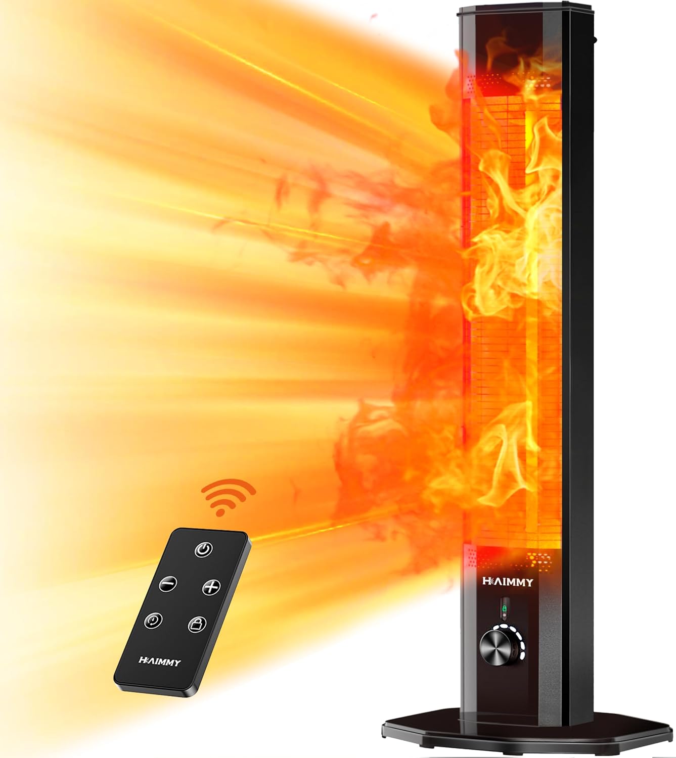 Detalle de HAIMMY UEH500 42-Inch Infrared Patio Heater, 9 Heat Levels, IPX5