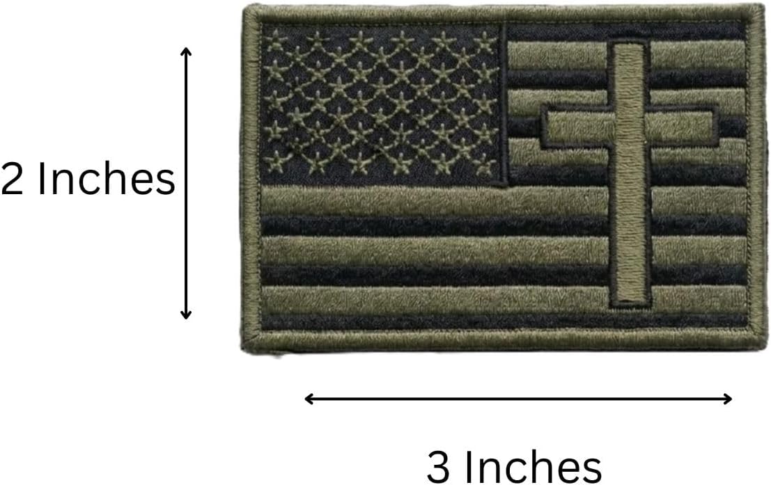 Detalle 2 de GaugeUSA American Flag Patch, 3 x 2 Inches