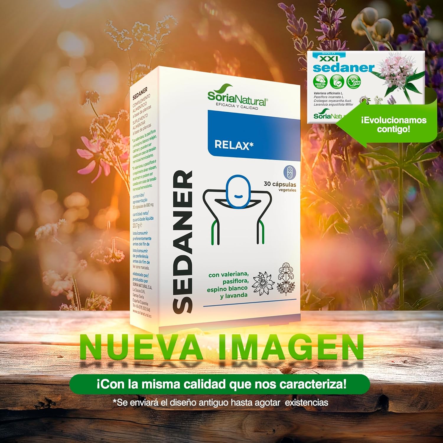 Detalle 2 de Soria Natural Sedaner 30 cápsulas relajación