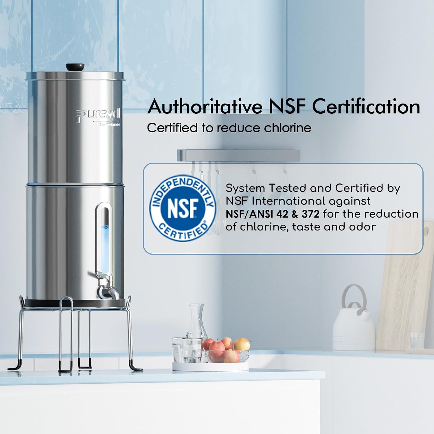 Detalle 2 de Purewell 5.7L gravity water filter system 💧