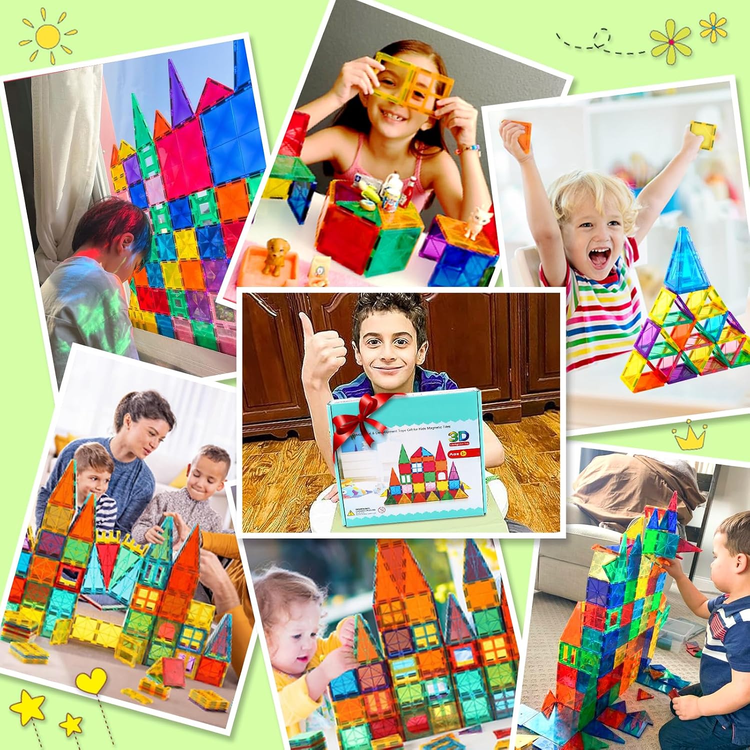 Detalle 2 de Magnetic Building Blocks 60PCS set
