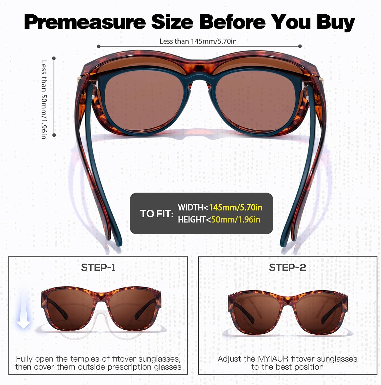 Detalle de Myiaur Polarised Fit Over Sunglasses for Women (UV400, TR90 frame) for driving and daily wear