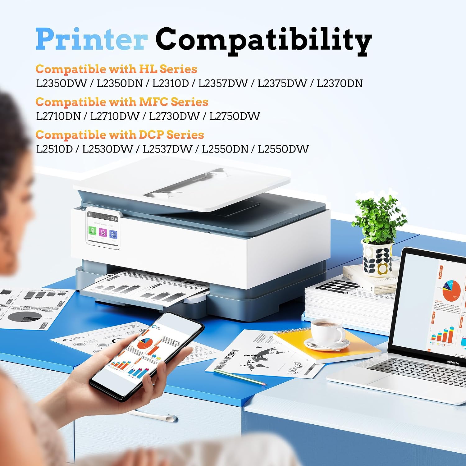 Detalle 2 de LxTek DR2400 Tamburo Nero compatibile per Brother DR-2400 e TN-2420 – 12.000 pagine