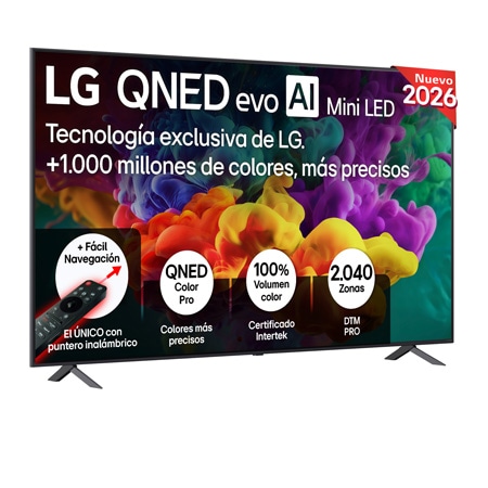 Detalle de LG 86QNED85B6B.OUTLET: TV 86'' QNED evo MiniLED 4K con IA y webOS 26 para cine en casa
