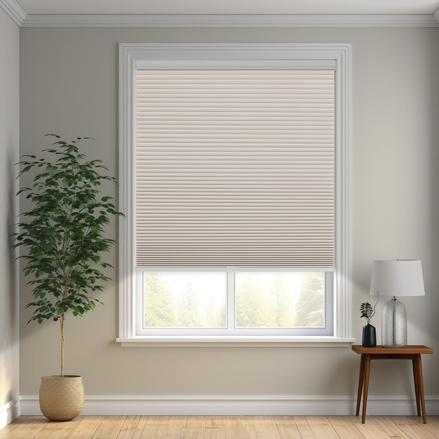 Detalle 1 de Changshade Shade Cordless Blackout Cellular Shade, Beige, 32" x 48