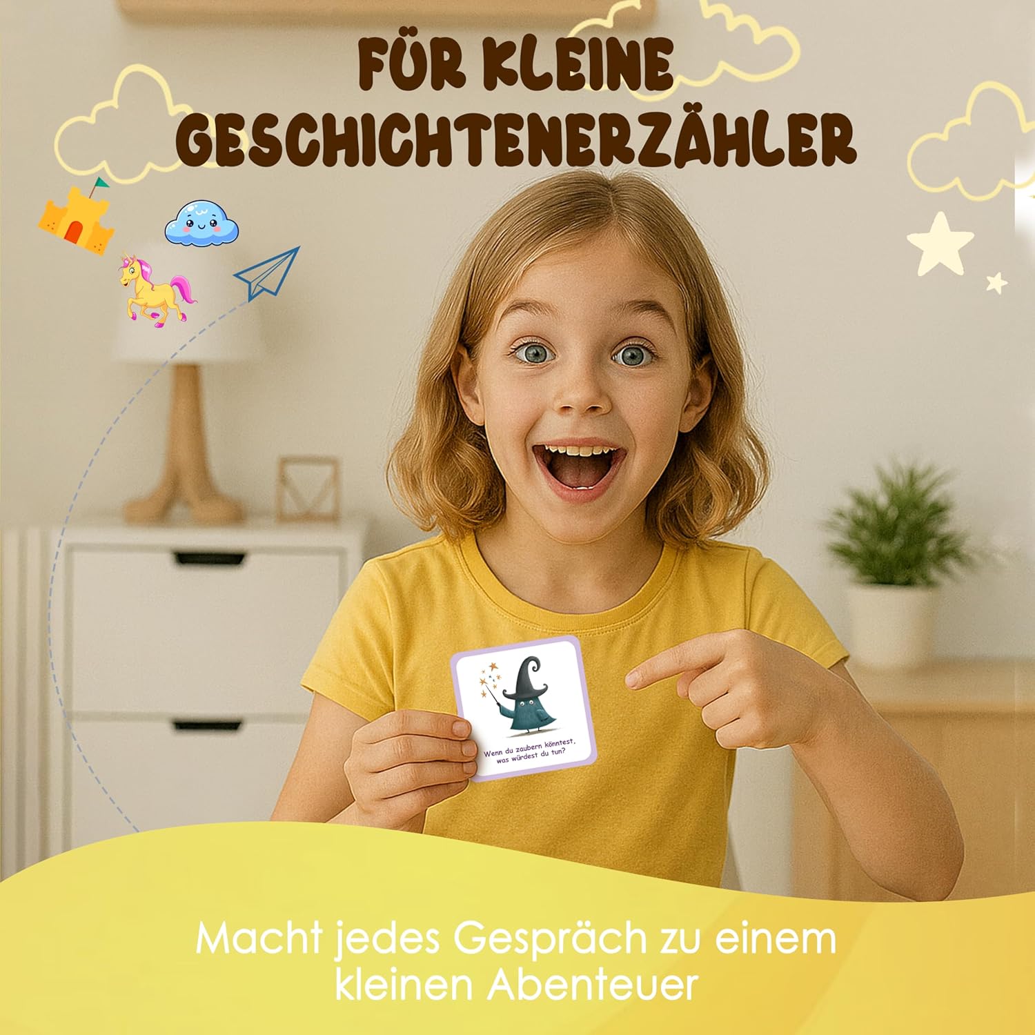 Detalle de 56 Gesprächskarten für Kinder – Erzählkarten, Gefühle, Selbstreflexion und Fantasie