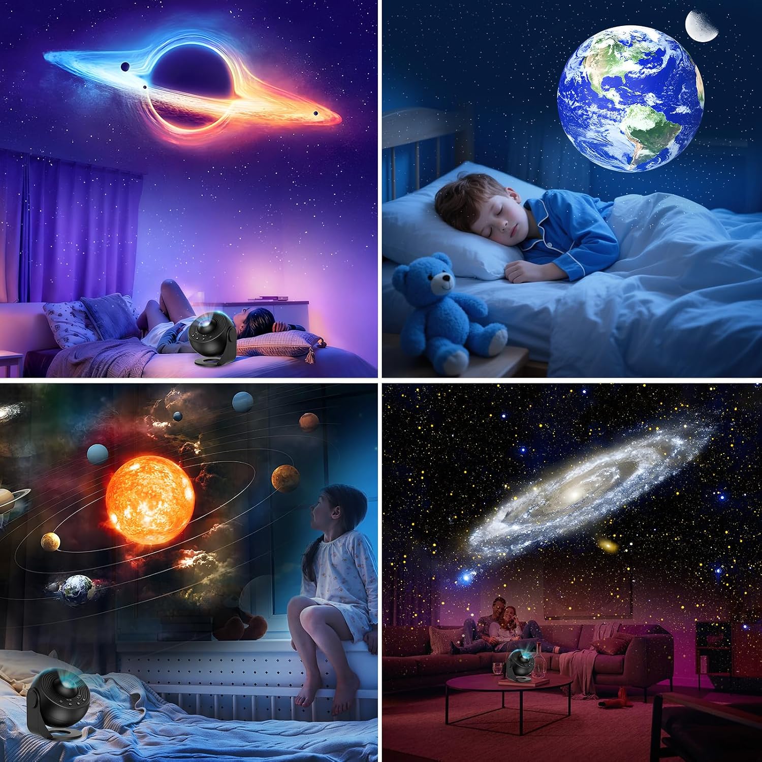 Detalle de ACICILI Sternenhimmel Projektor 13 in 1 Galaxy Projector – 360° Galaxy Planetarium mit Timer