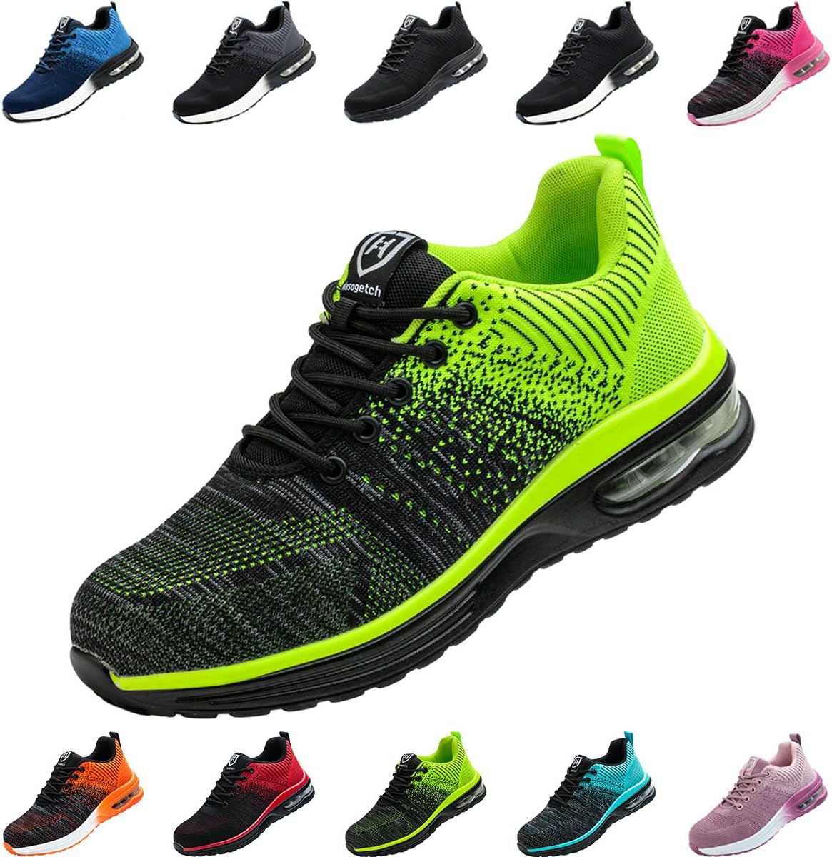 Detalle de Nasogetch Safety Trainers with Steel Toe Cap – lightweight, breathable work shoes