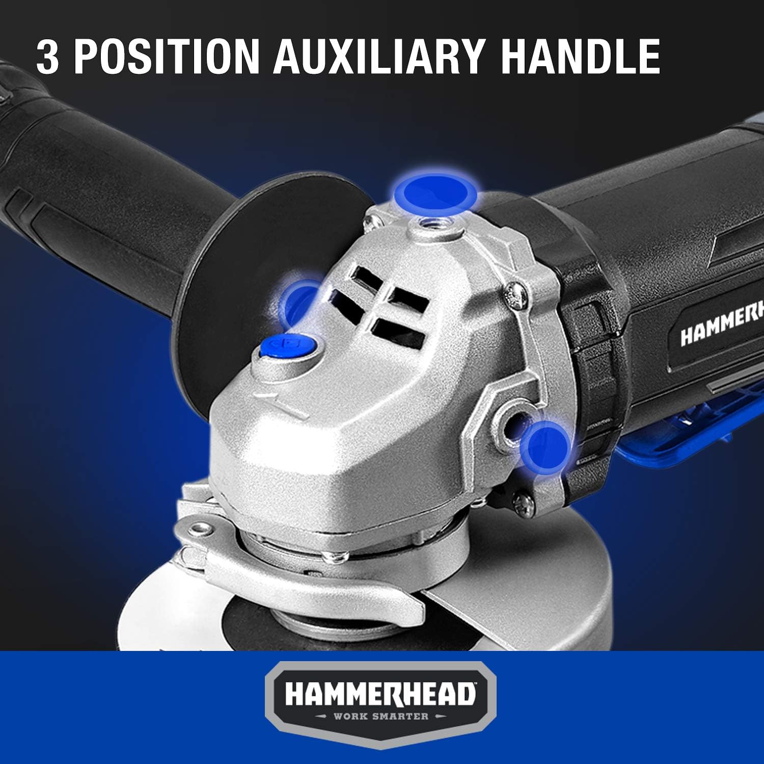 Thumbnail 3 de Hammerhead HAAG060 6-Amp 4.5-Inch Angle Grinder with 3-Piece Abrasive Wheel