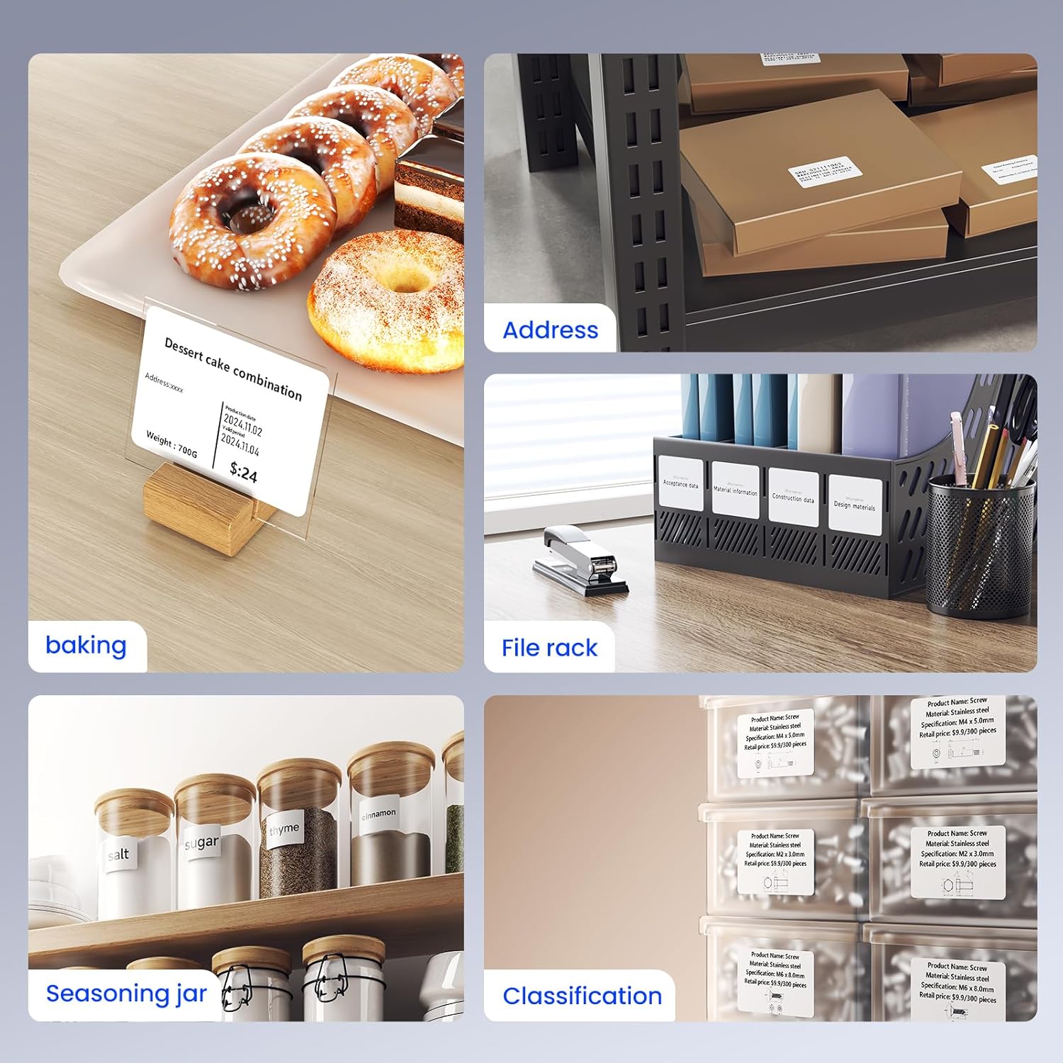 Thumbnail 5 de CLABEL 221B Mini stampante portatile per etichette termiche con Bluetooth e codici a barre (viola)