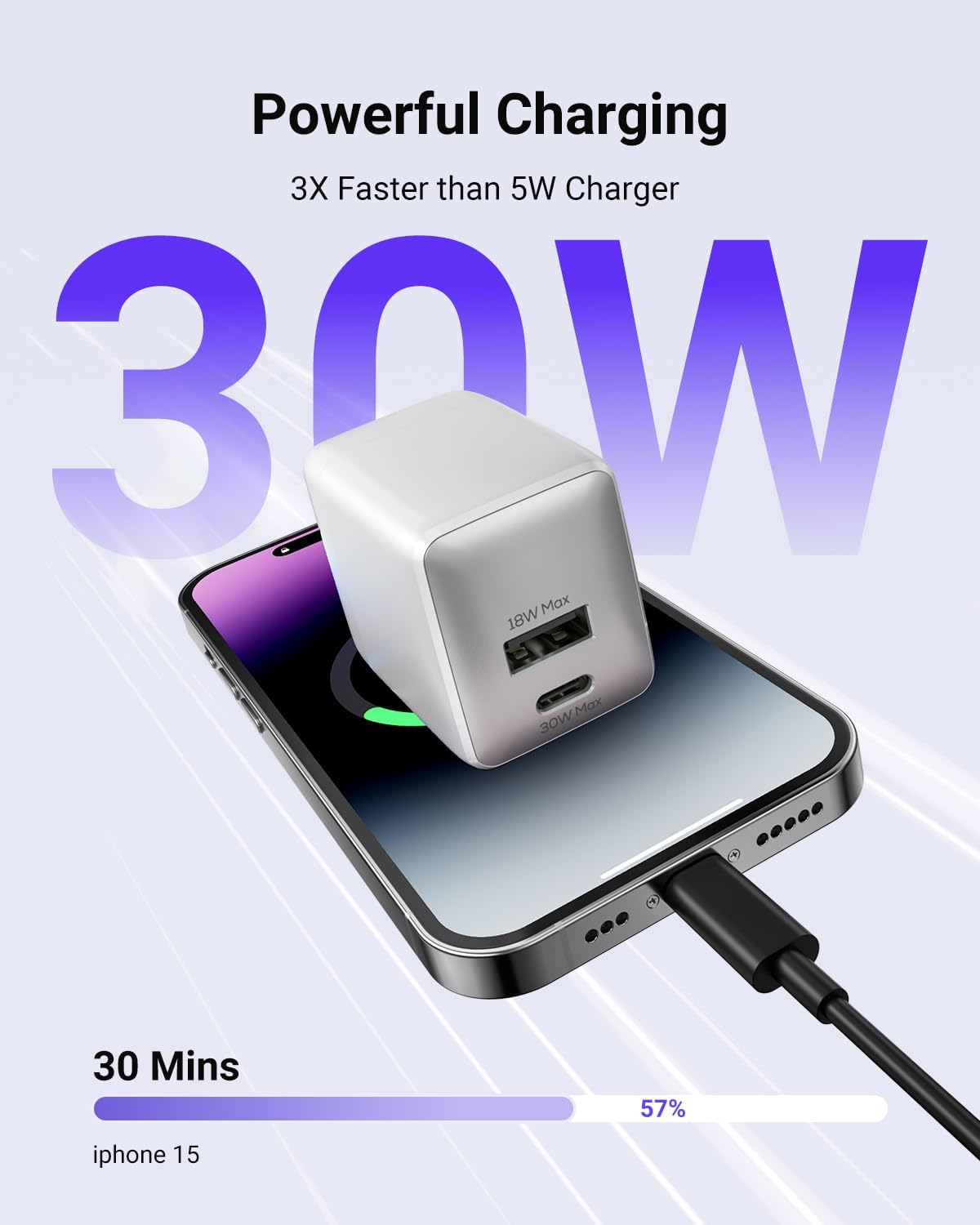 Detalle 2 de wegear USB C Fast Charging Charger 30W