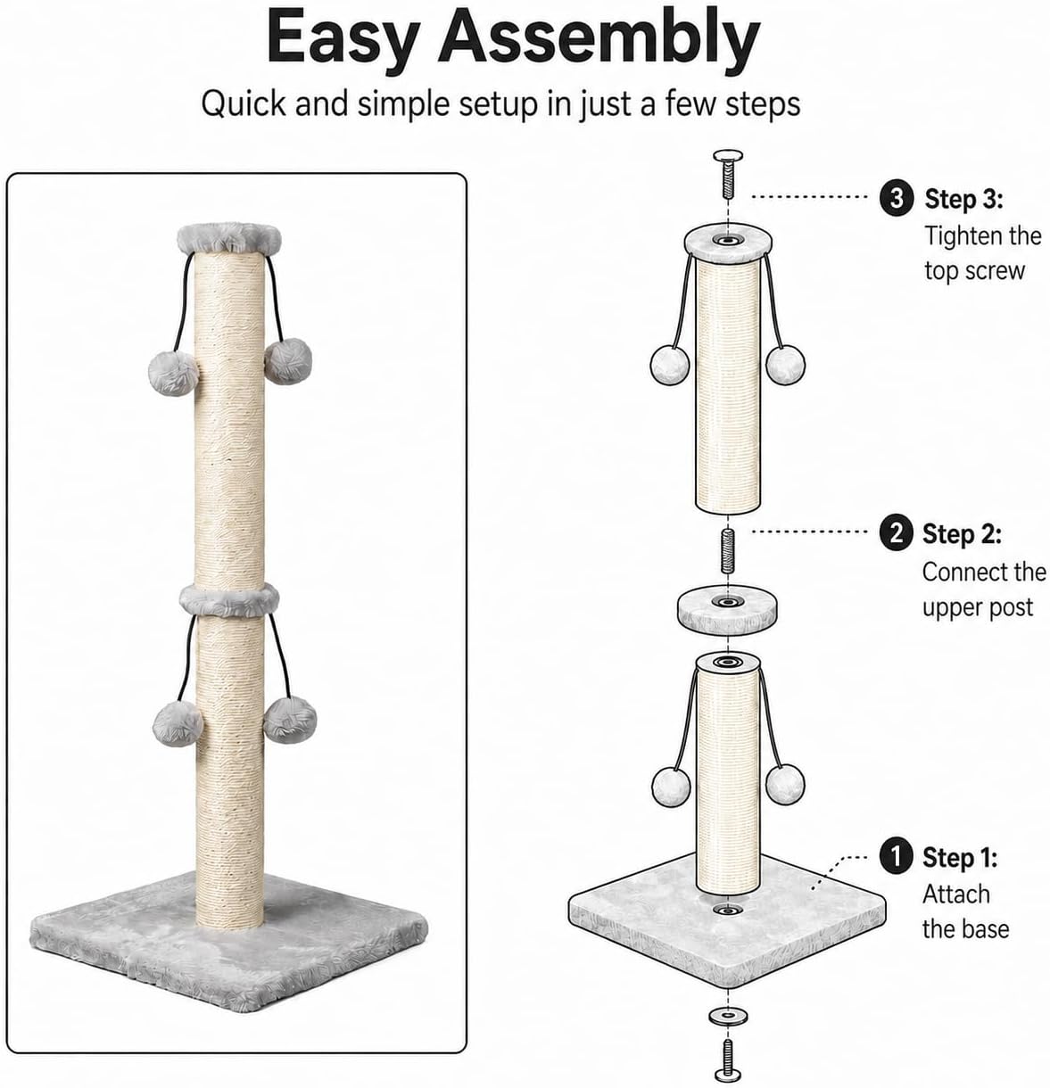 Detalle 2 de Dimaka 74cm tall cat scratching post