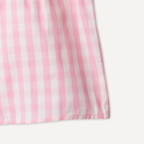 Detalle de Conjunto de Camiseta sin Mangas y Pantalón de Satén de Algodón para Niñas (Gingham Rosa, 2 años) - Amazon Essentials x Sofia Grainge