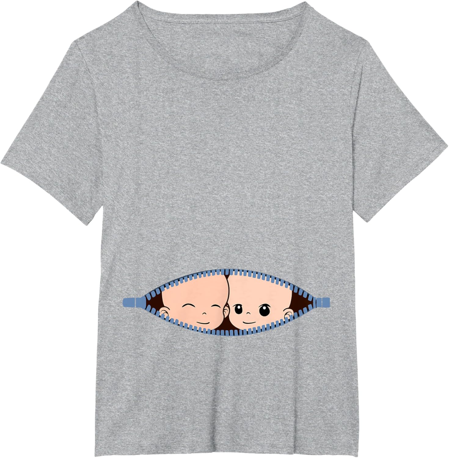 Detalle 2 de Grossesse - Maman avec des Jumeaux T-Shirt: Dévoilez votre magie maternelle avec simplicité