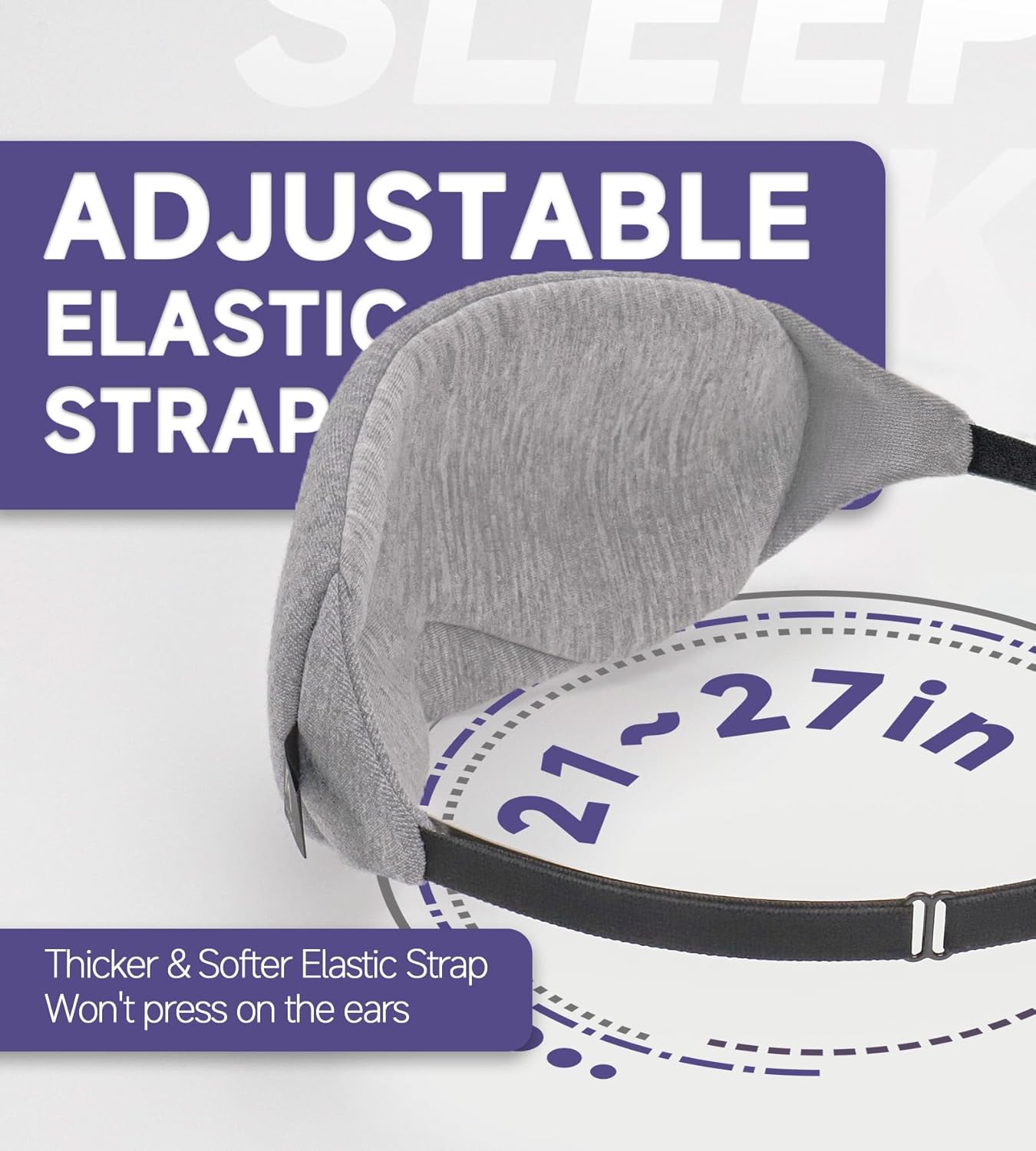 Thumbnail 6 de Mavogel Cotton Sleep Eye Mask - Updated Design with Adjustable Nose Bridge, Grey