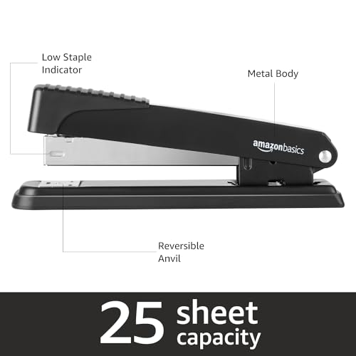 Thumbnail 1 de Amazon Basics Full-strip Metal Stapler 20-sheet 📎