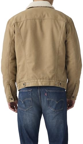 Detalle de Levi's Type 3 Sherpa Trucker, chaqueta vaquera beige para hombre, talla L