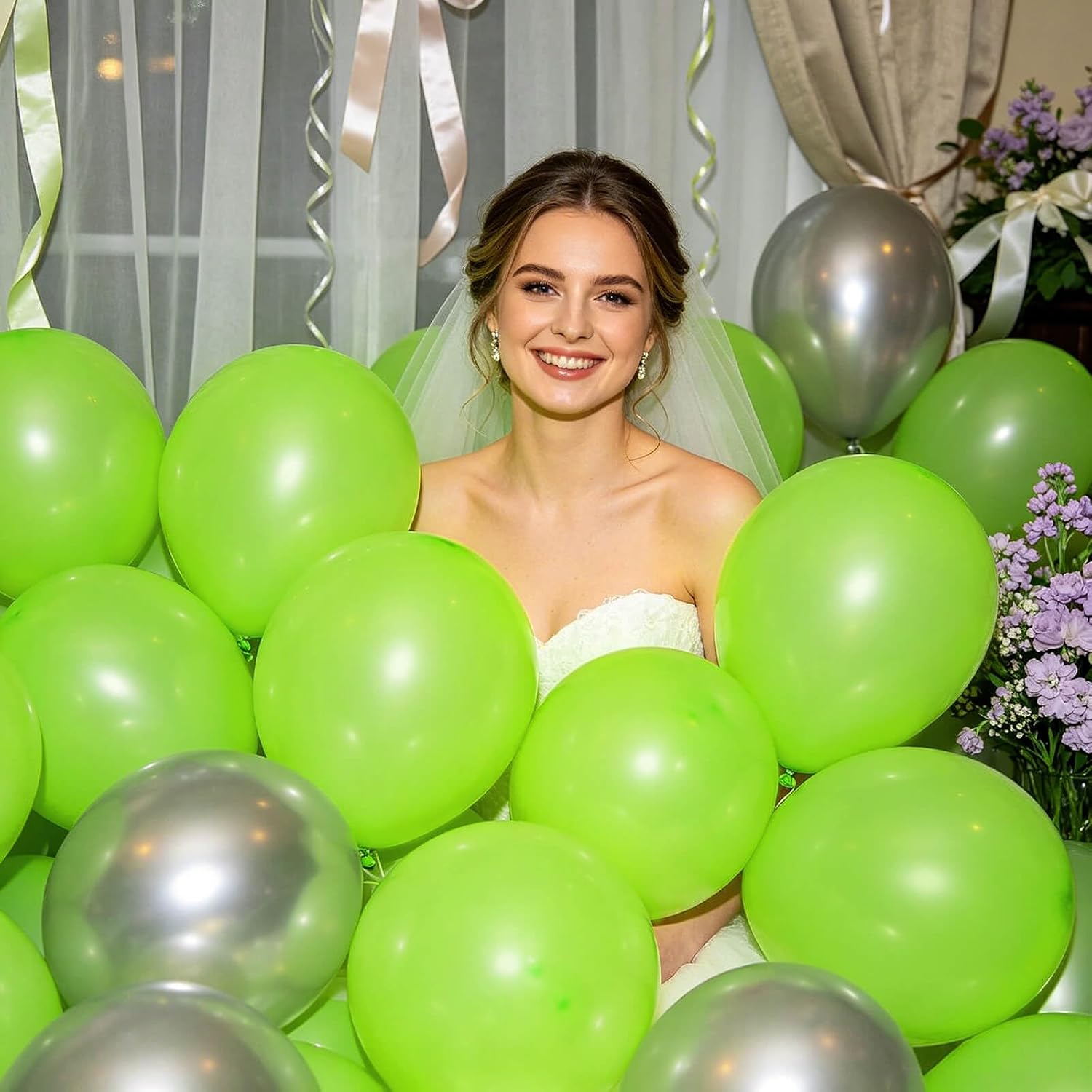 Detalle de Lime Green Balloons, 12-Inch