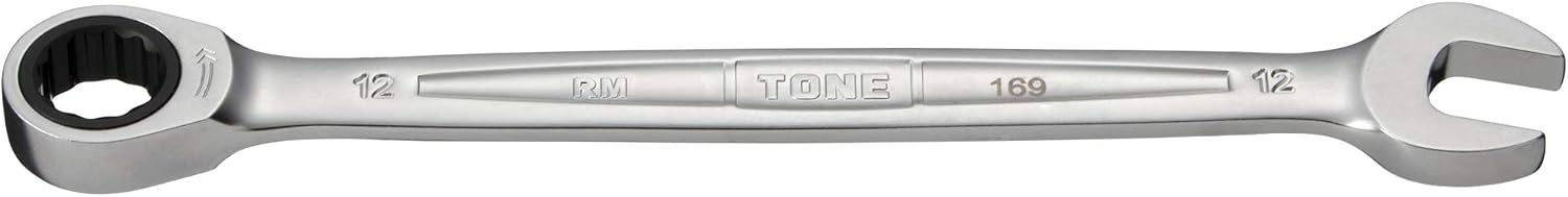 Detalle de トネ(TONE) RM-12 ラチェットめがねレンチ 二面幅12mm 薄型・72枚ギア