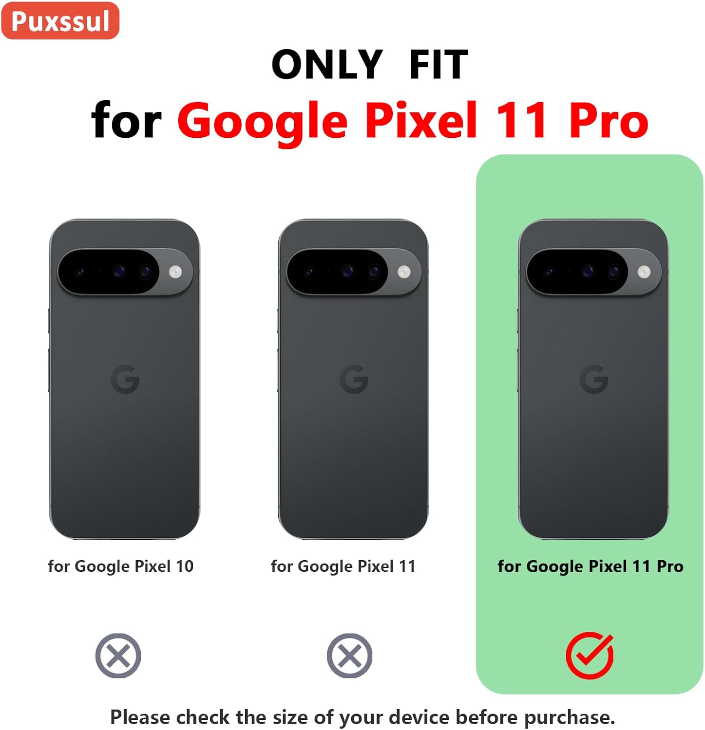 Thumbnail 1 de Puxssul Google Pixel 11 Pro用ケース 光沢ブルー・薄型ポリカーボネート製