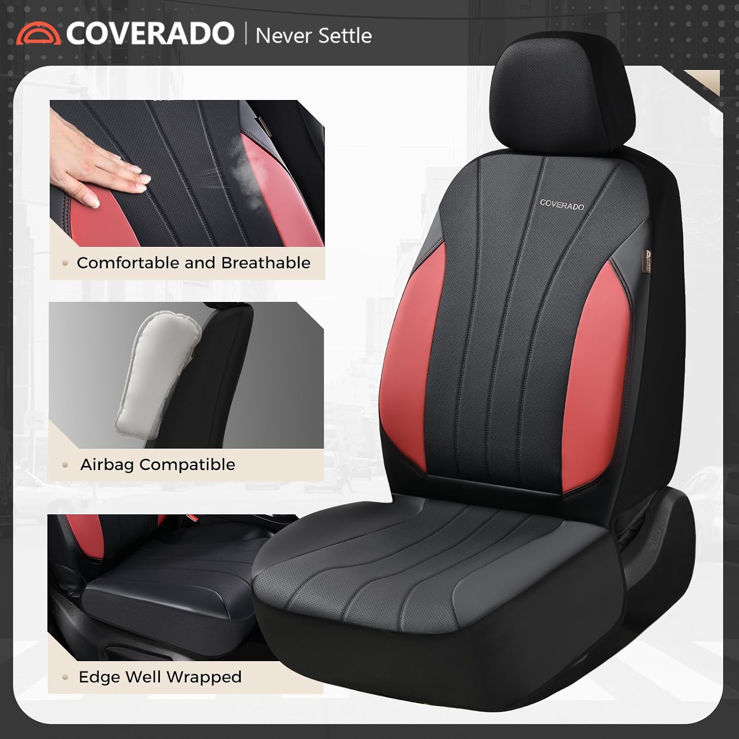 Detalle 2 de Coverado Car Seat Covers for Two Front Seats