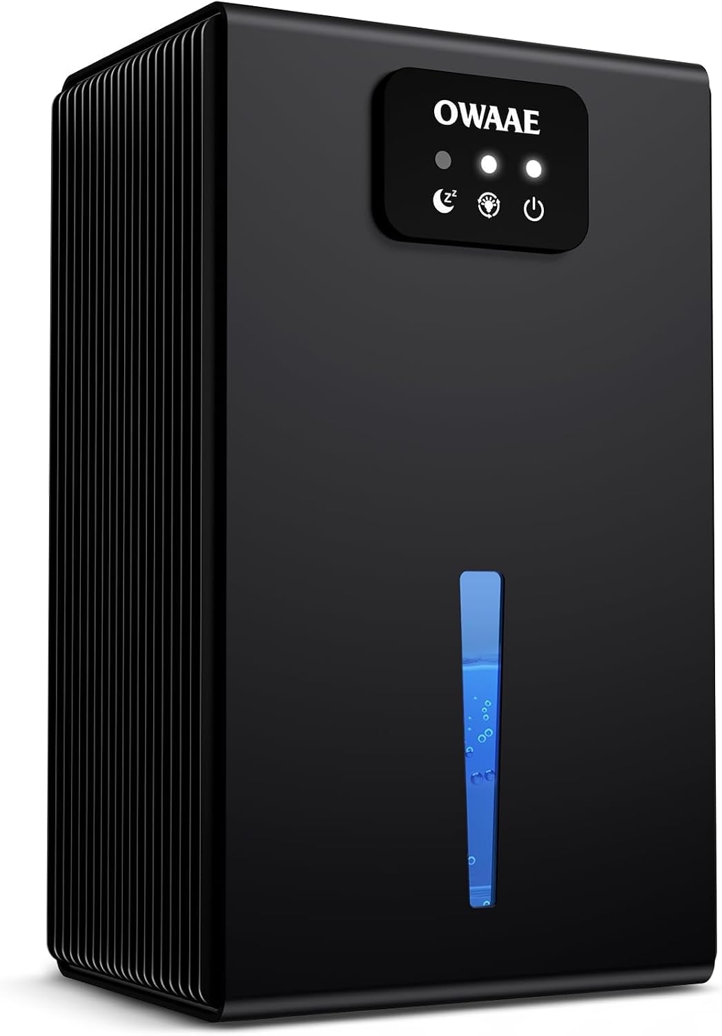 Detalle de OWAAE Dehumidifier: 1000 sq.ft Quiet Moisture Control with 95oz Tank, Sleep Mode, Auto Shut-Off, and 7-Color LED Light