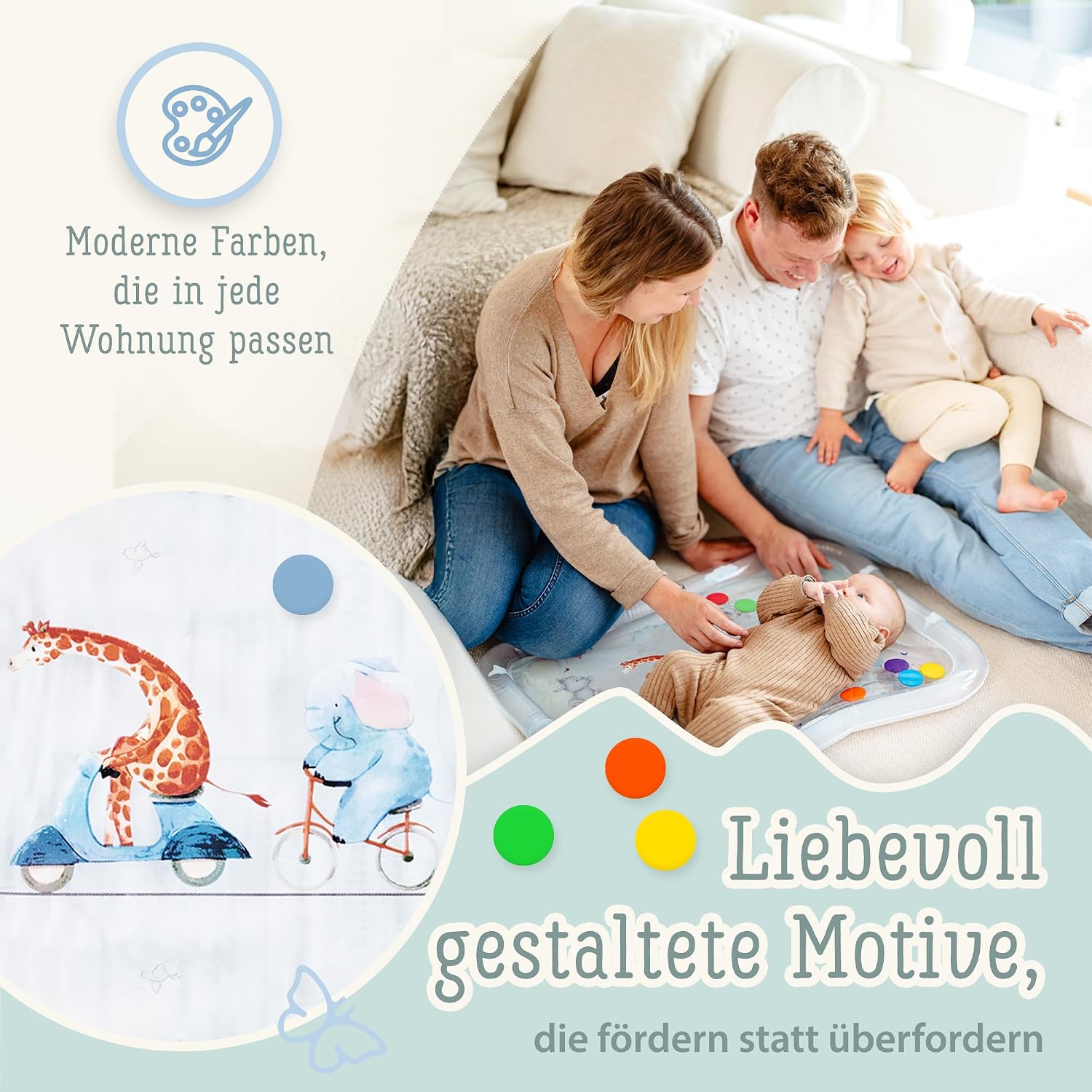Thumbnail 2 de Freudeskind TummyTime Wassermatte 80×60 cm