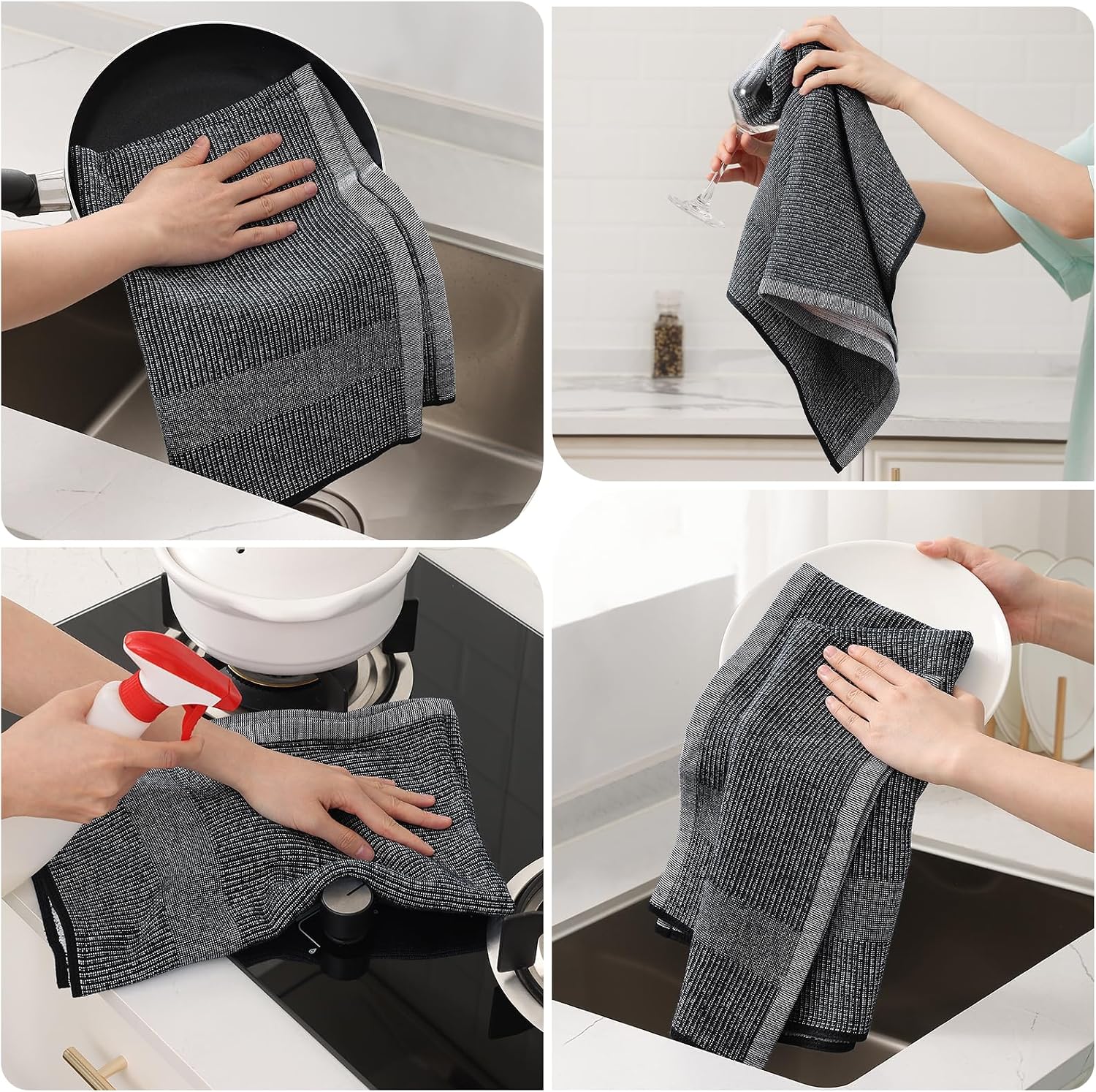 Detalle de Mordimy Premium Kitchen Towels 6 Pack