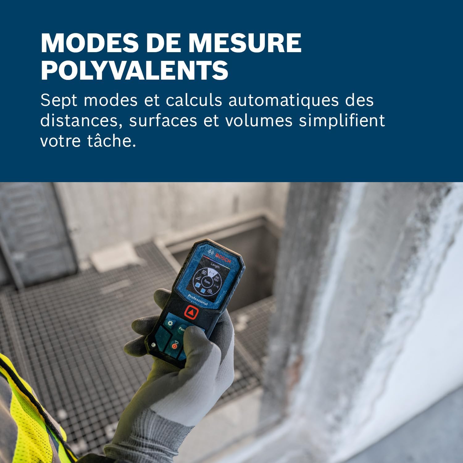 Thumbnail 3 de Bosch Professional GLM 40-31 – télémètre laser professionnel robuste, calculs longueur/surface/volume