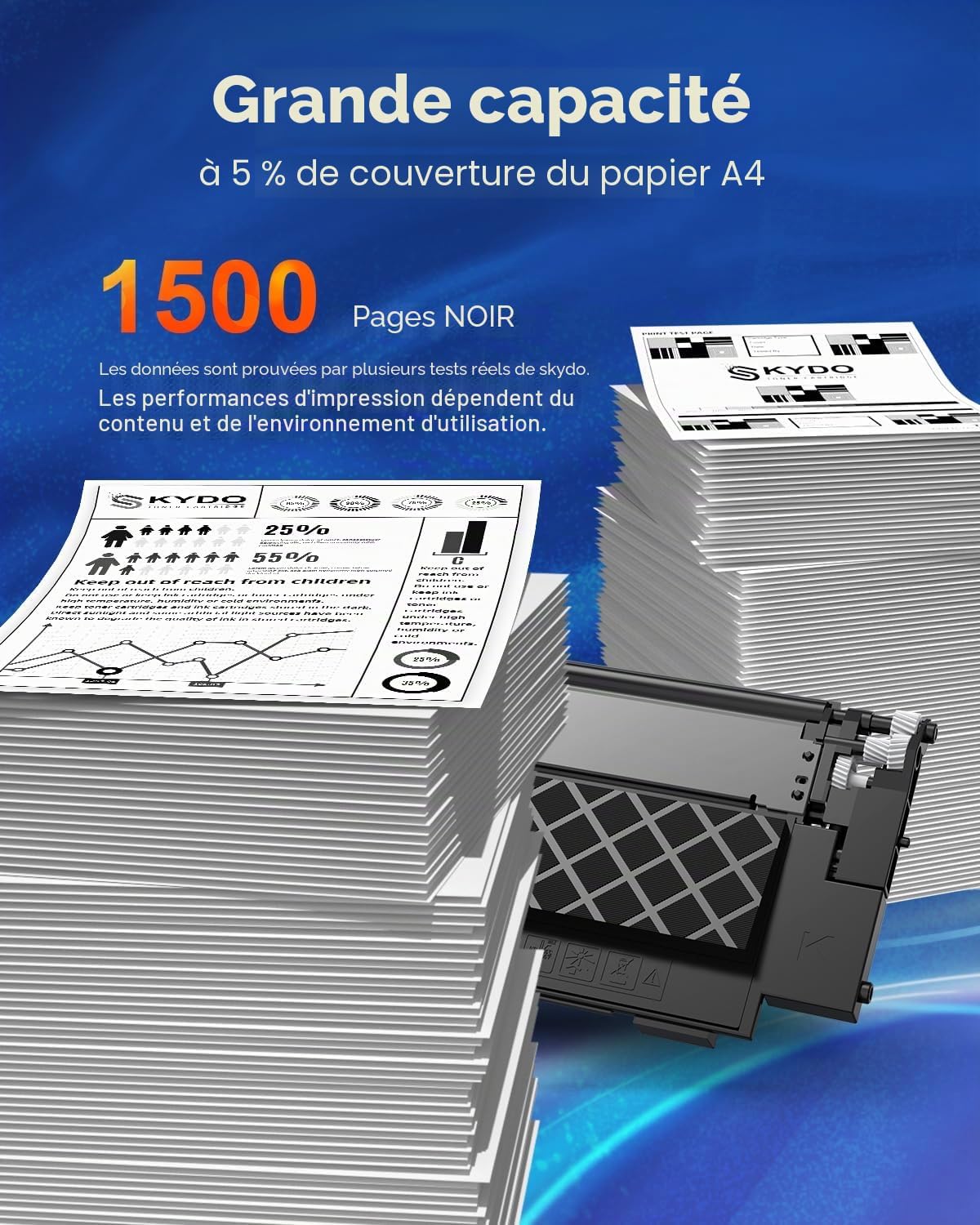 Thumbnail 2 de Skydo 404S CLT-404S — Cartouche toner noire avec dernier chip, compatible Samsung CLT-404S et CLT-K404S pour Xpress