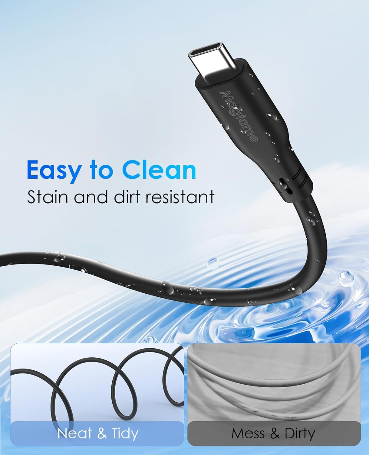 Thumbnail 6 de Magtame Cable USB C Magnético 60W, Carga Rápida y Sin Enredos ⚡