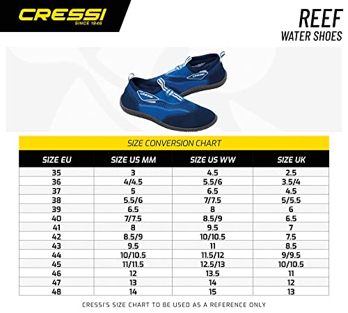 Detalle de CRESSI Scarpetta Reef Blu Royal Mis. 35 — Scarpe da mare chiuse in rete, suola antiscivolo