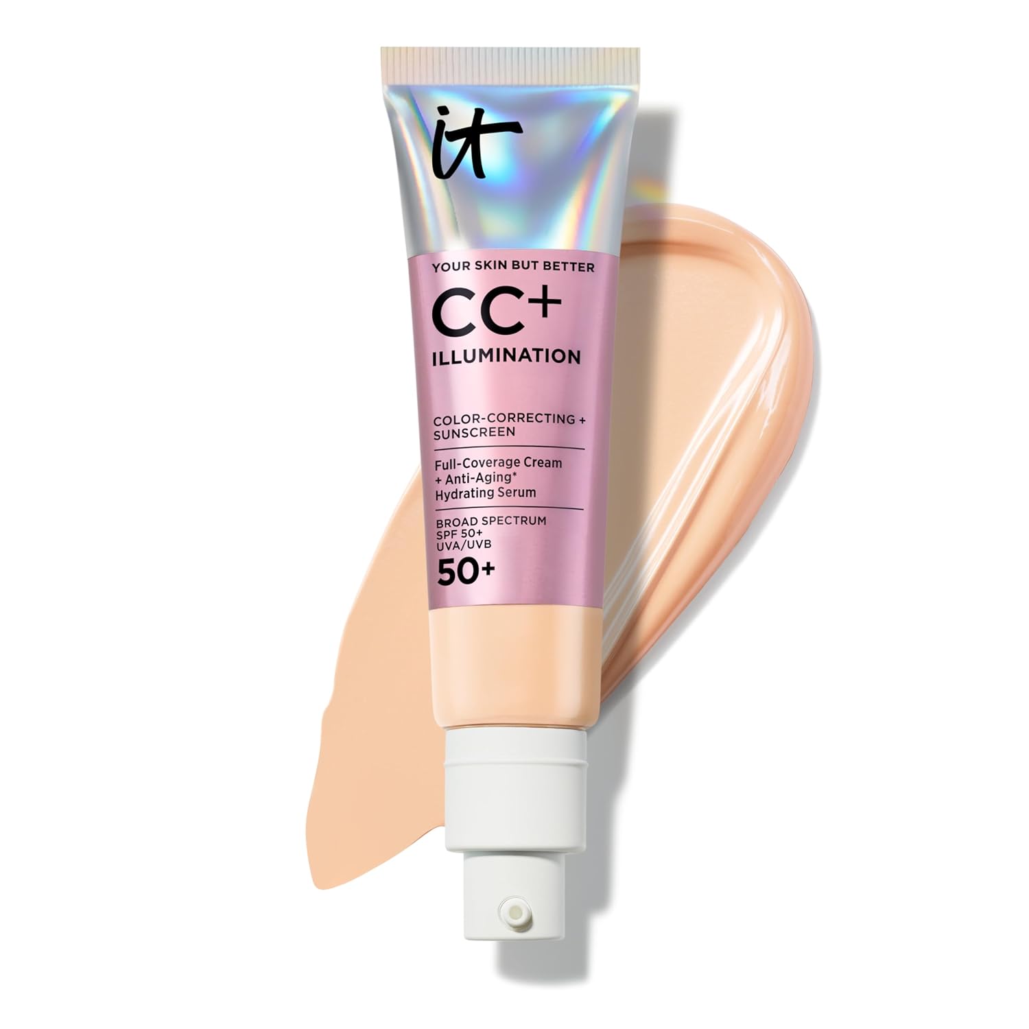 Detalle de IT Cosmetics CC+ Cream Illumination Foundation, Full Coverage, Radiant SPF 50+