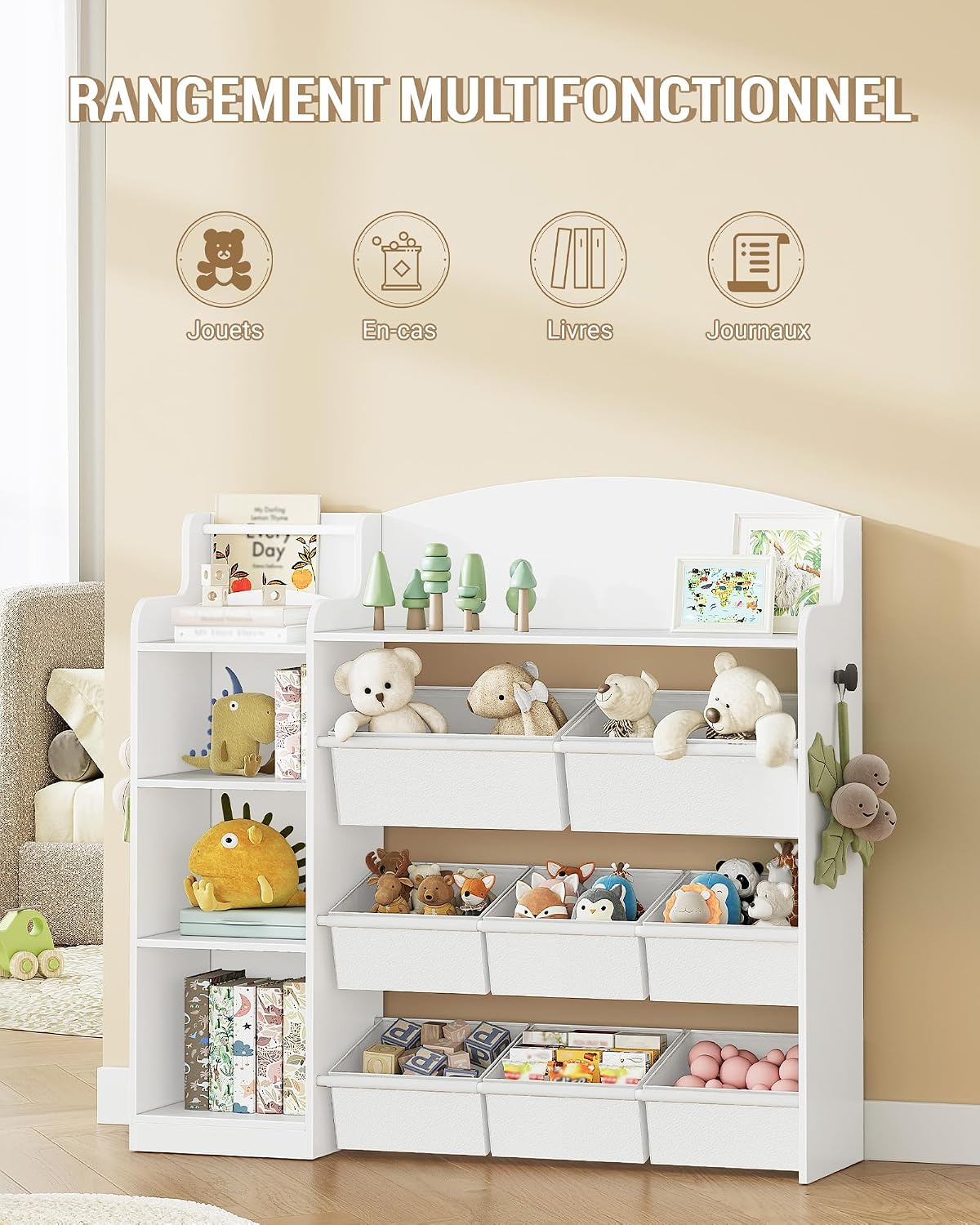 Detalle 2 de Hzuaneri Libreria per Bambini 110 cm Bianco