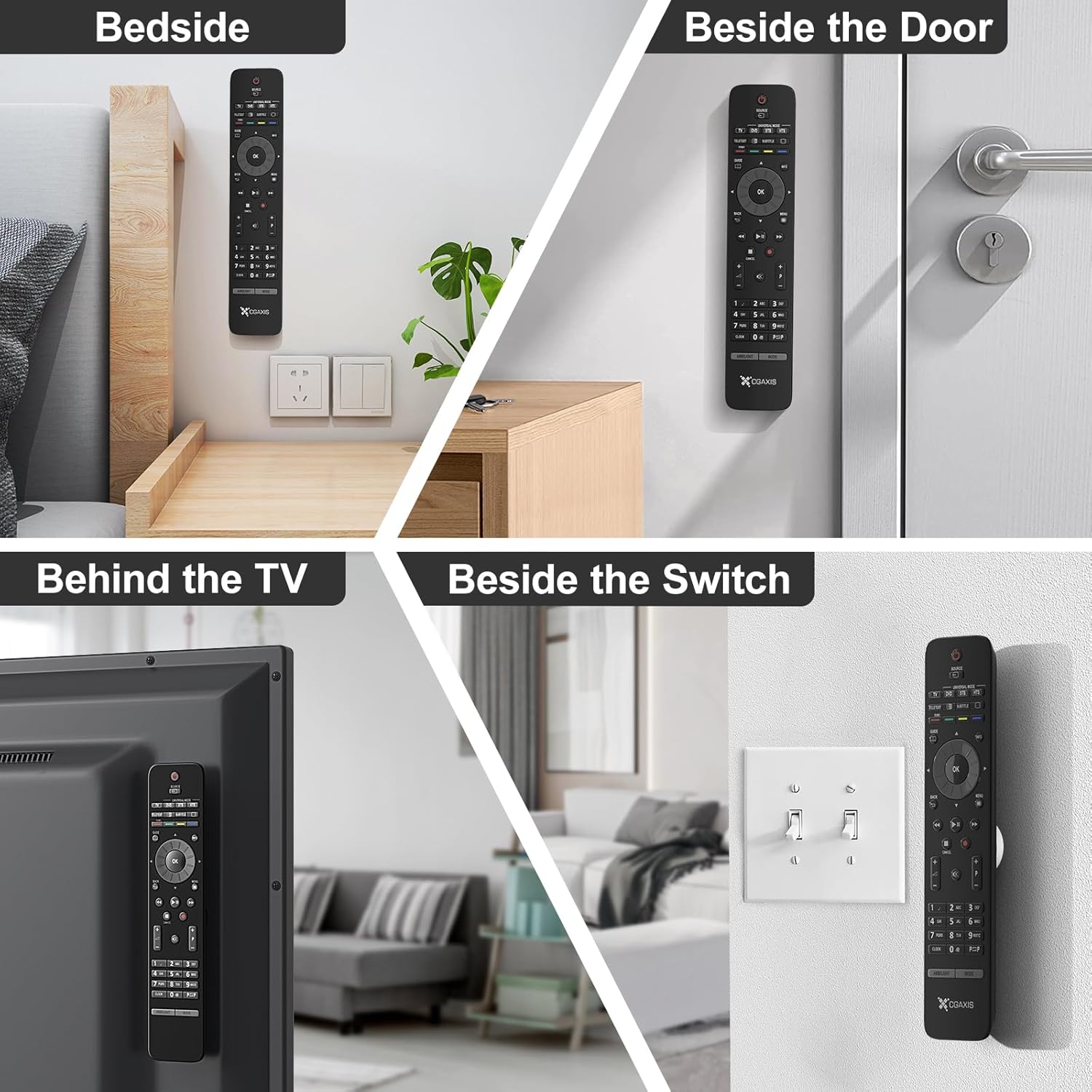 Thumbnail 6 de YYILIS Magnetic Remote Control Holder Wall Mount, 4-Pack