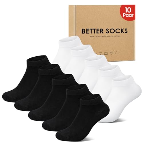 Detalle de IceReco 10 Paia Calze Corte Uomo Cotone – Nero, Taglie 43-46