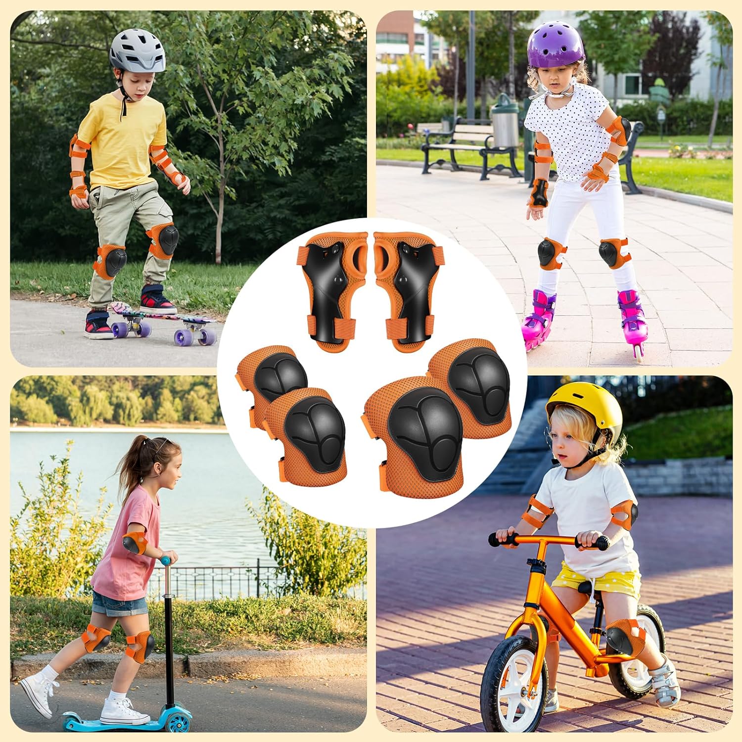 Thumbnail 6 de CKE Kinder Knieschützer-Set für Jungen und Mädchen 3–8 Jahre – Knieschützer, Ellbogenschützer & Handgelenkschützer