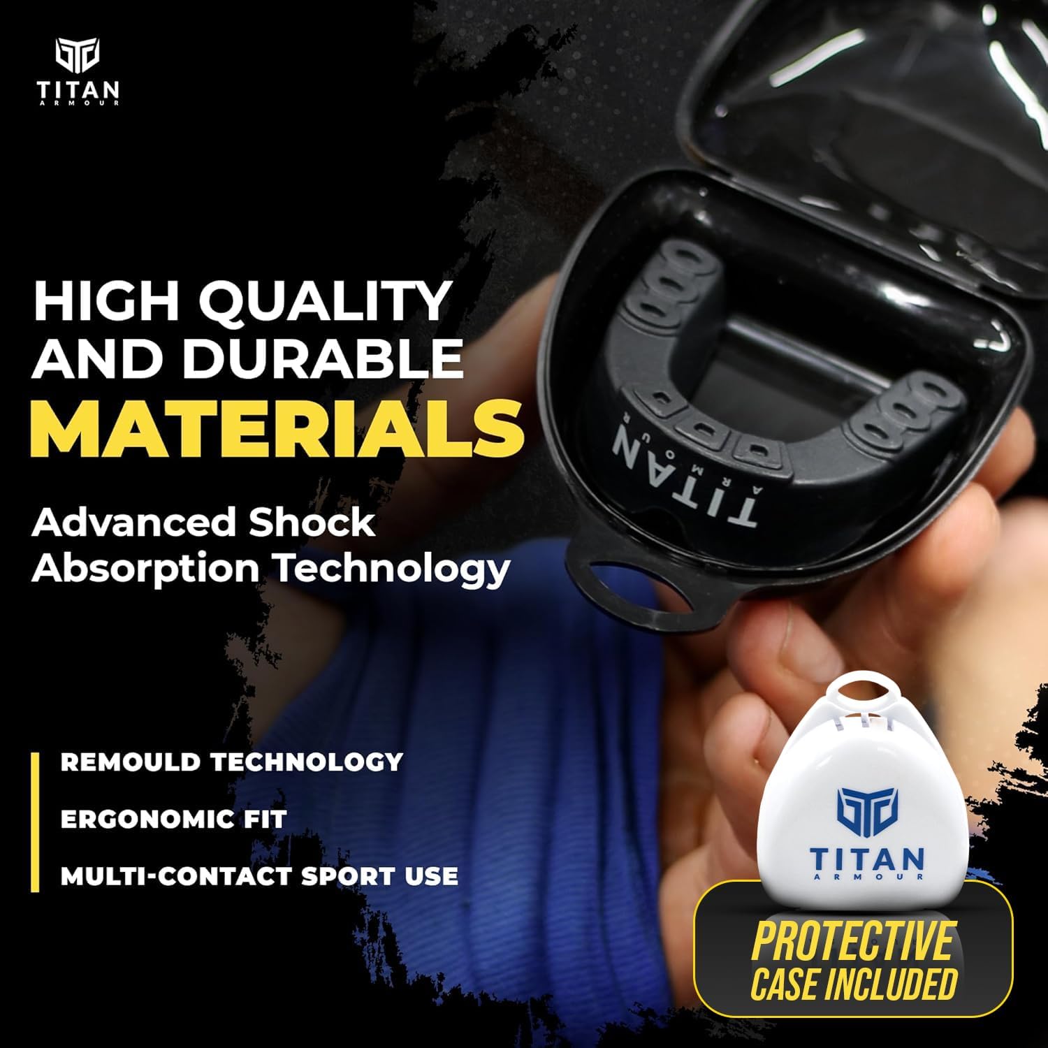 Thumbnail 3 de Titan Armour Gum Shield Dual-Layer 11+