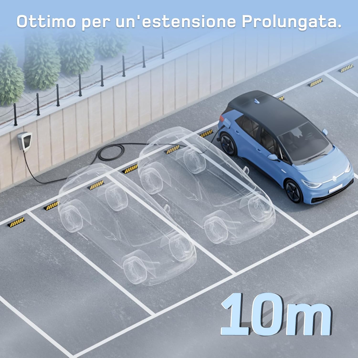 Thumbnail 4 de dé Cavo di ricarica Tipo 2 aperto 7kW (1-fase, 10 m, 32A) per wallbox e sostituzione