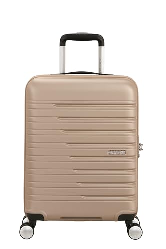 Detalle de American Tourister Flashline Spinner 55: Maleta rígida de mano (55 x 40 x 20 cm) en Dorado Marfil