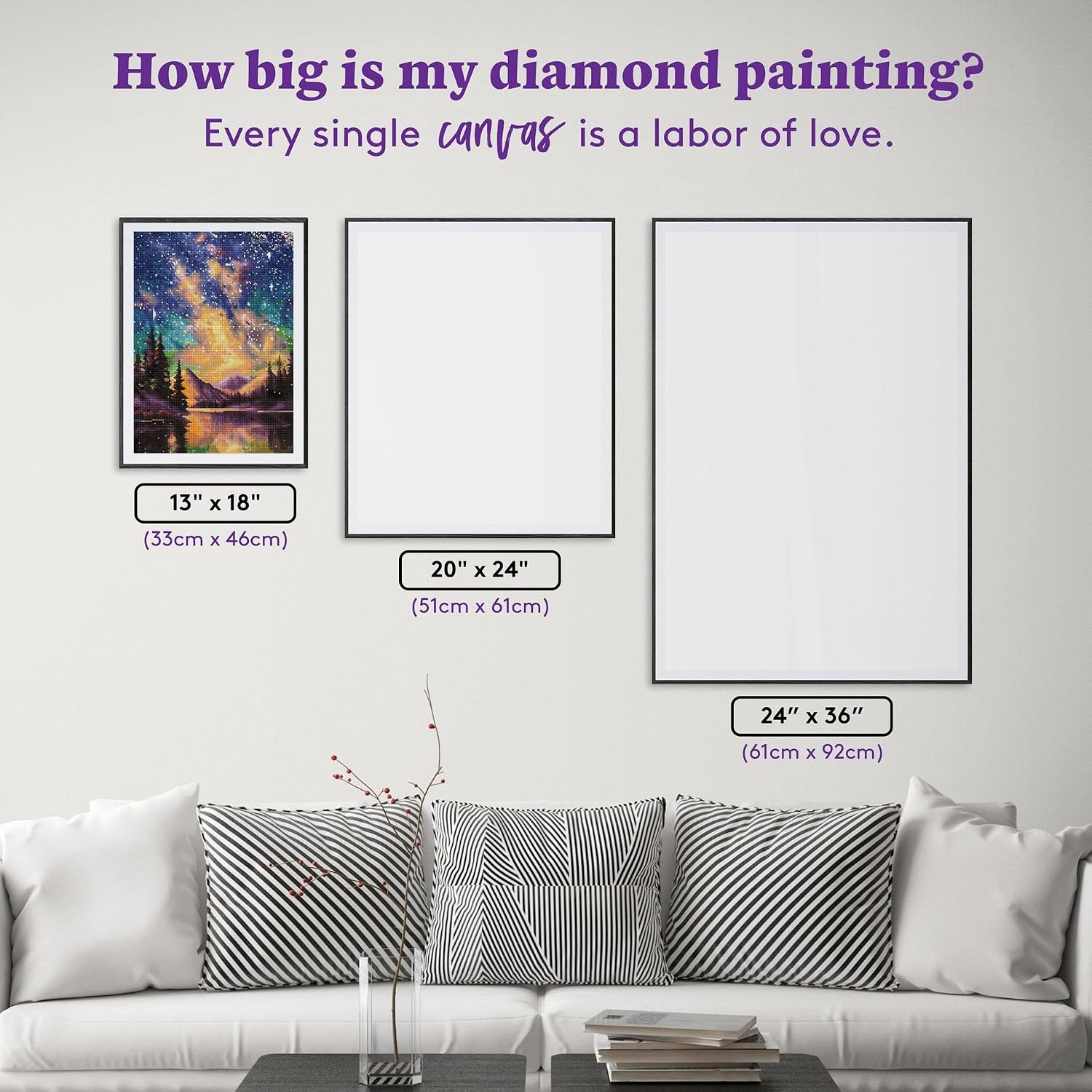 Detalle de DIAMOND ART CLUB 星月夜-ナイトミュージック ダイヤモンドペインティングキット 正方形・63色・33×46cm