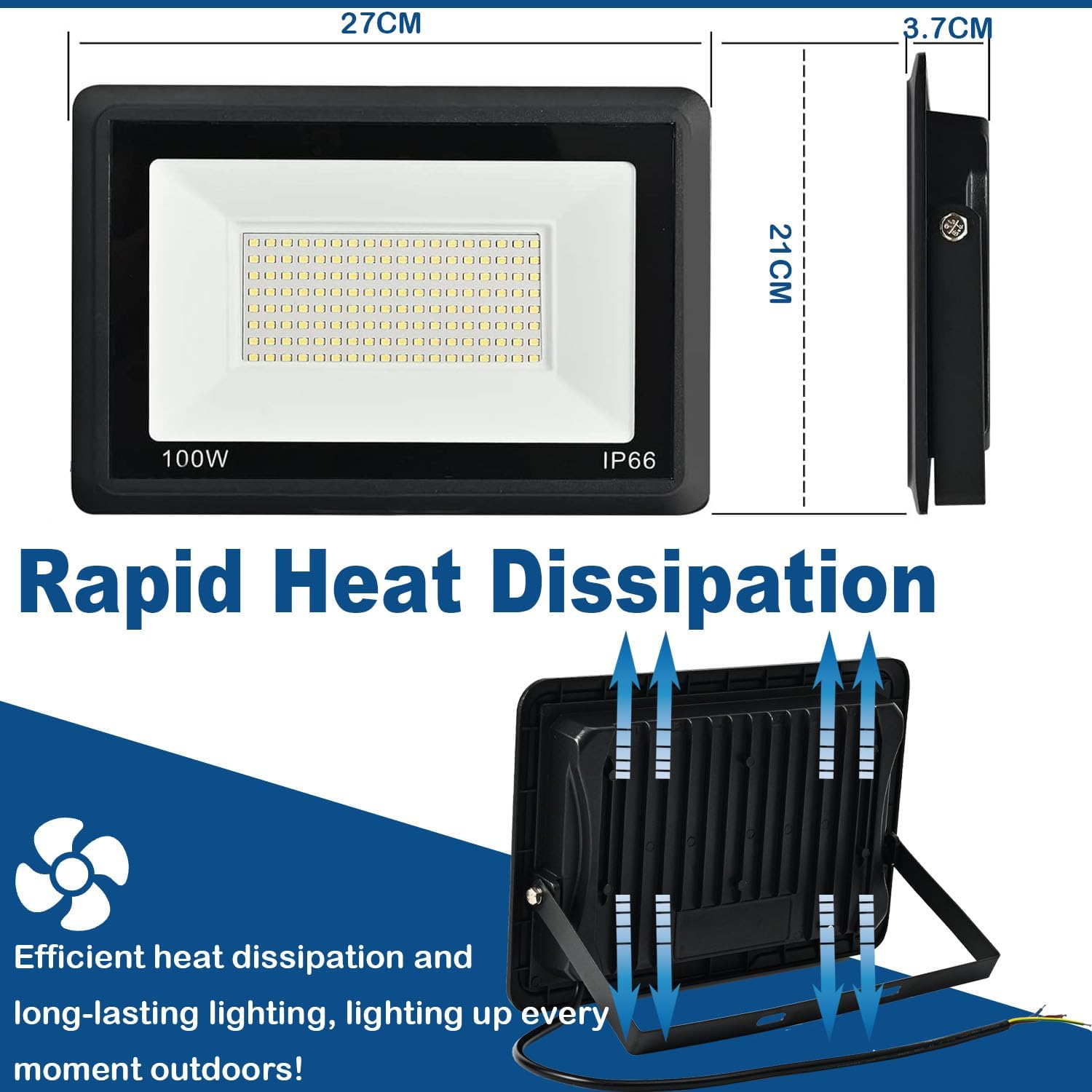 Thumbnail 4 de Niserelesa Focos LED 100W IP66 Exterior💡 Blanco 6500K