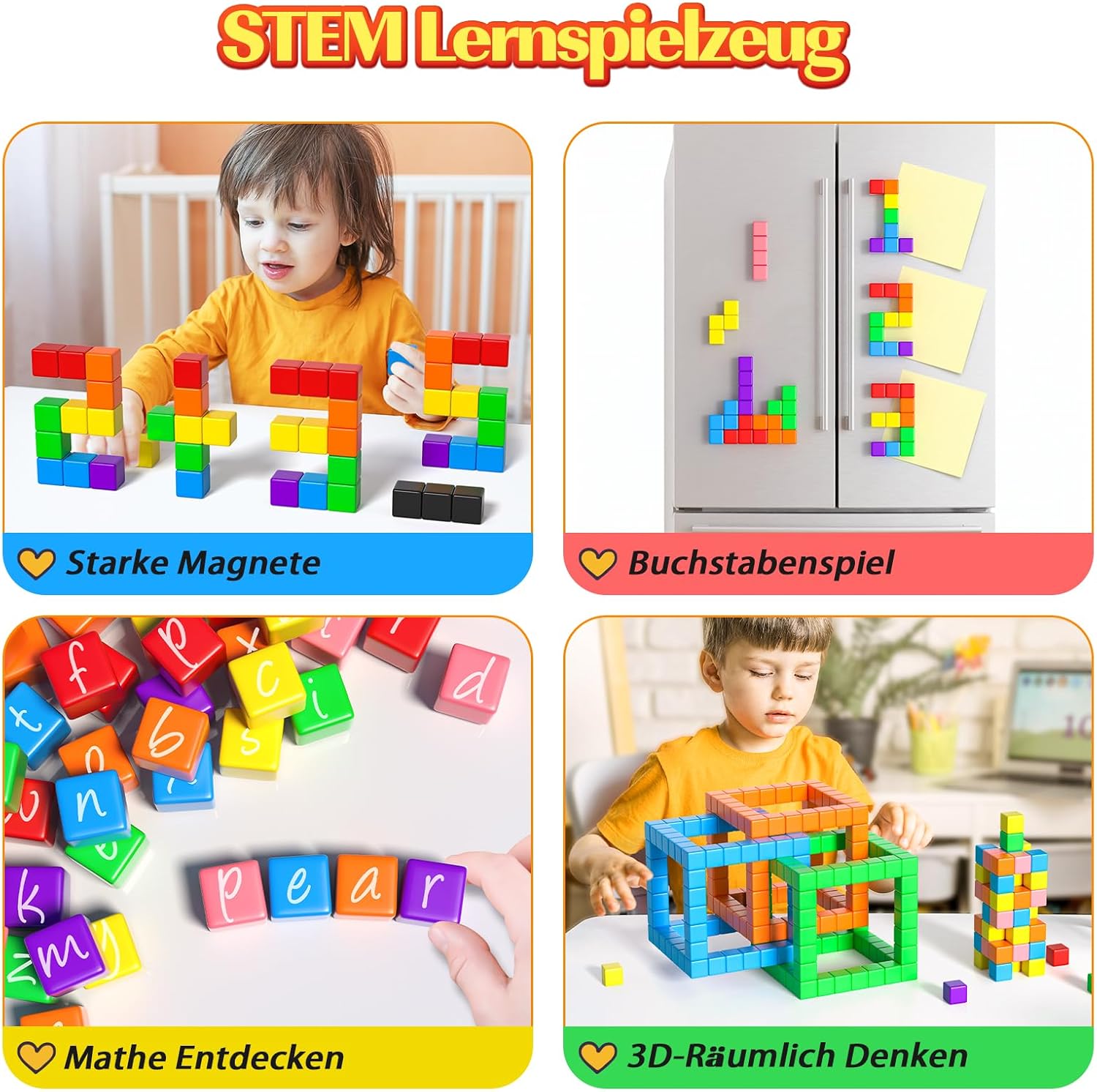 Thumbnail 5 de Apluses 54-teilige Magnetbausteine für Kinder 🧩