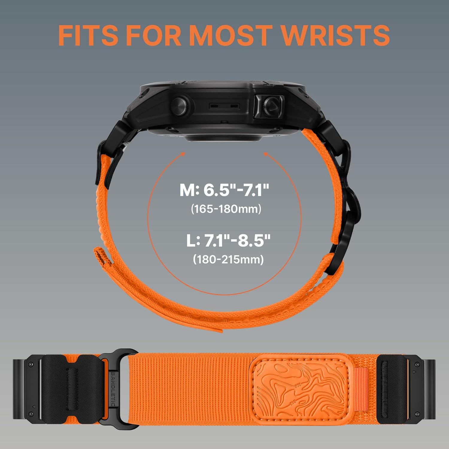 Thumbnail 5 de Bandletic Nylon QuickFit 22mm Strap for Garmin Fenix, Forerunner and More