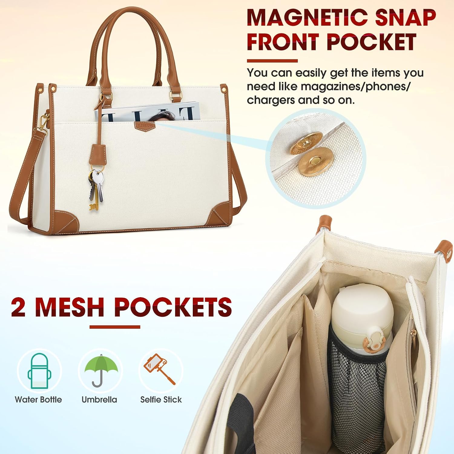 Thumbnail 3 de IGOLUMON Bolso de Mujer Grande 42,9 x 32,2 cm