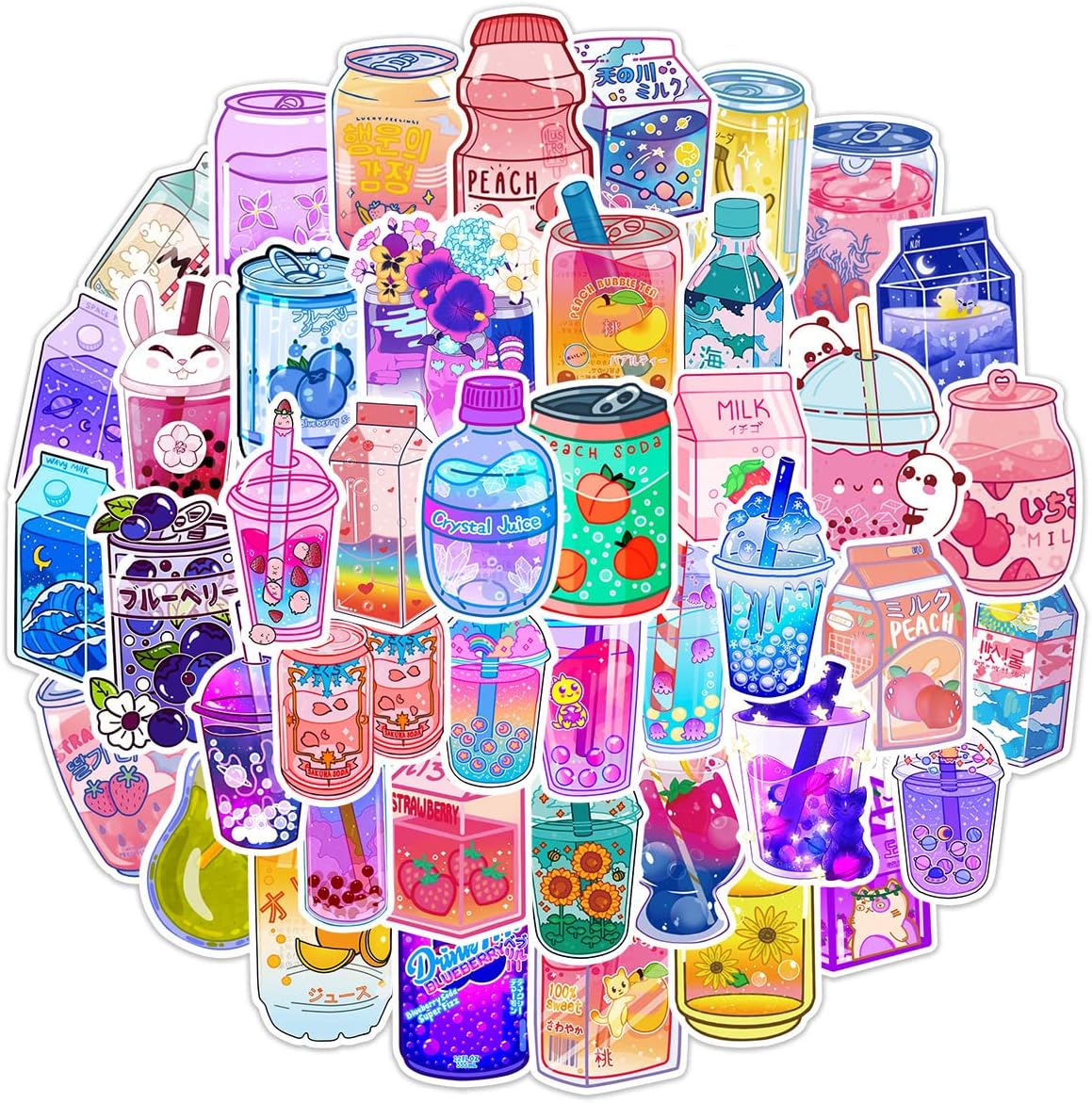 Detalle de Drink Stickers, 50-Piece Vinyl Pack