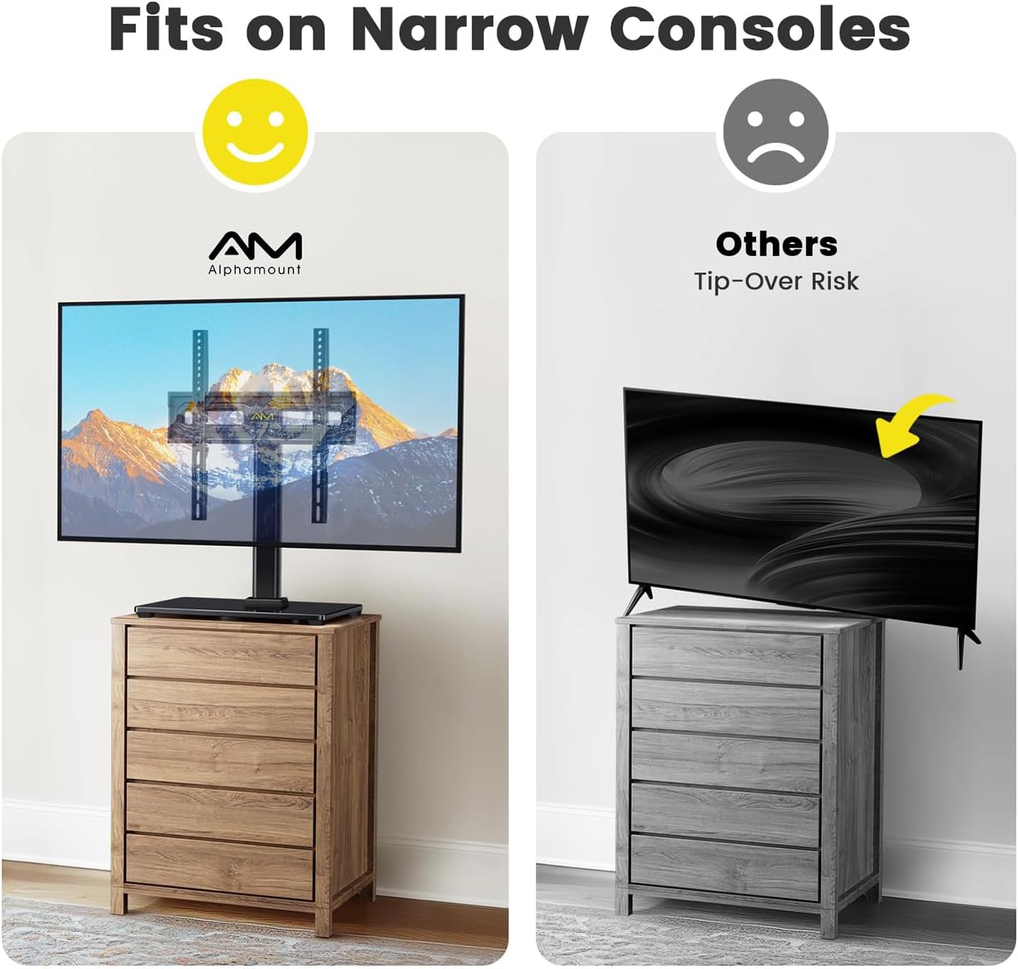 Detalle 2 de Alphamount Universal TV Stand for 24–60 Inch TVs