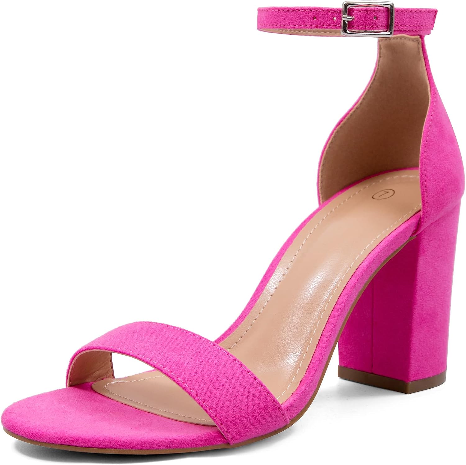 Detalle de COASIS Women's Chunky Block Heels Open Toe Ankle Strap Sandals